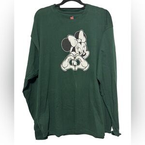 Hanes Disney’s Minnie Mouse & Michigan State University Dark Green Shirt 2XL